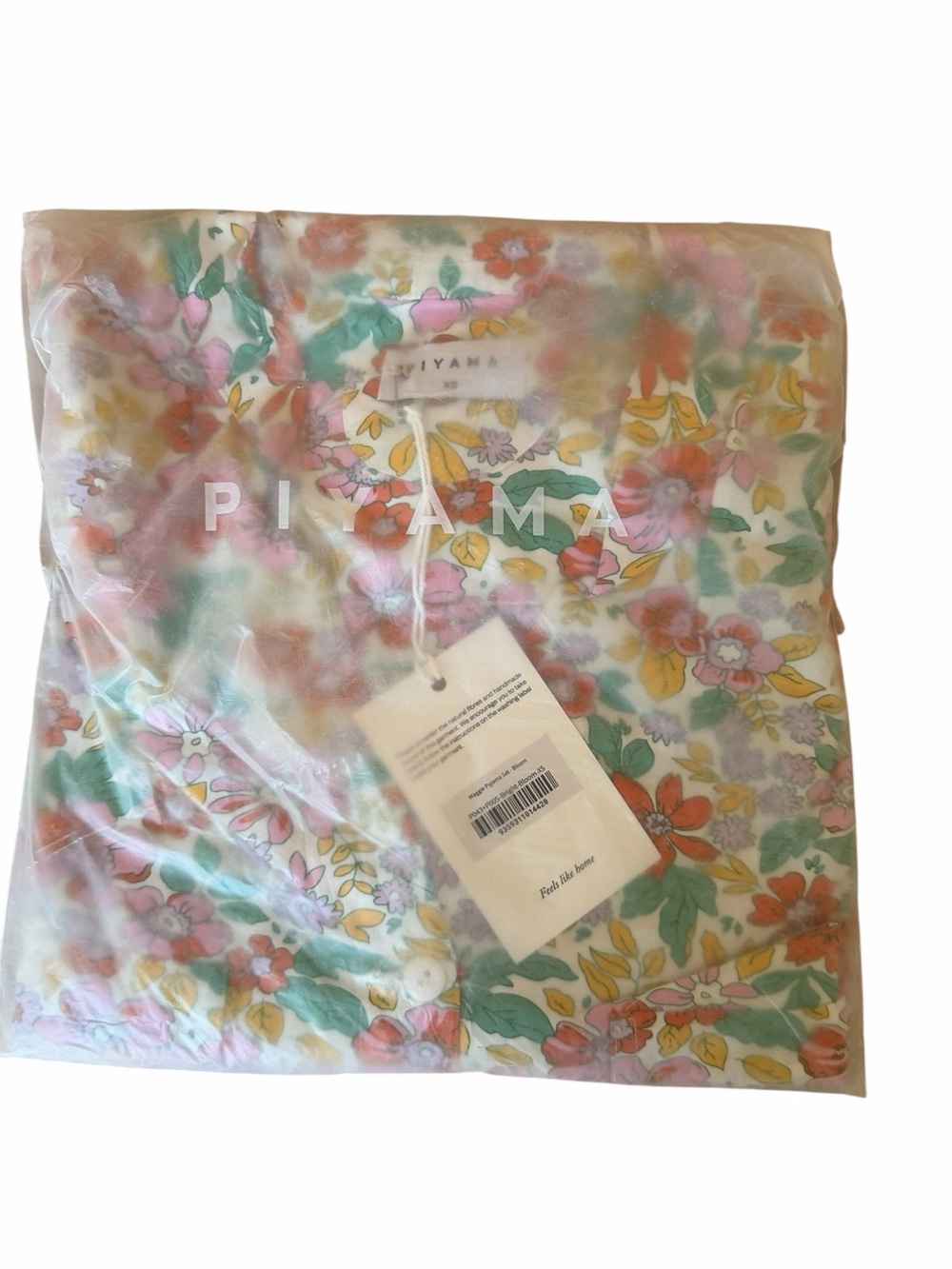 Piyama "Maggie" Short Sleeve Shortie Pajama Set In Bright Blooms XS